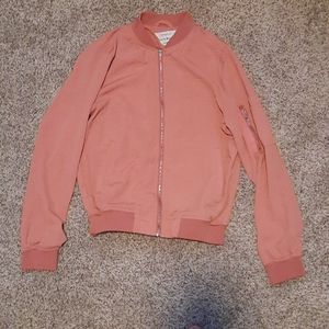 Pink bomber jacket